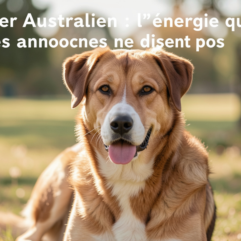Berger australien bleu merle courant dans une prairie, lumière de fin de journée, plan large sur le chien en mouvement