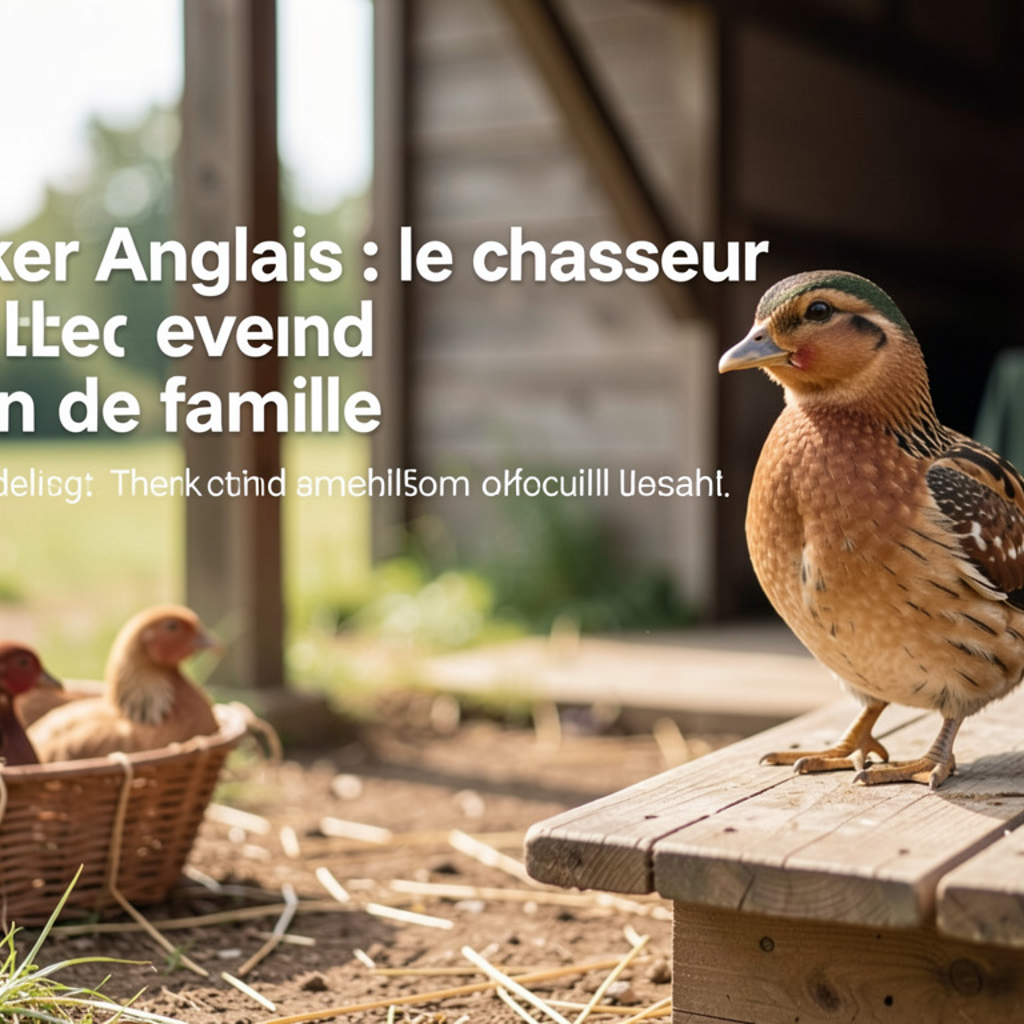 Cocker anglais fauve trottant dans une allée de parc, oreilles volantes, lumière de fin de matinée, plan à hauteur du chien